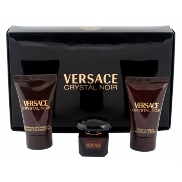 Versace Crystal Noir Набор (Туалетная вода 5 ml, 25 Гель для душа, 25 Лосьон для тела)(L) (8011003810475)